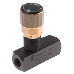 RS PRO Inline Mounting Hydraulic Flow Control Valve, G 1/8, 6.2L/min