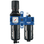 PREVOST G 1/2 FRL, Manual Drain, 25μm Filtration Size - With Pressure Gauge