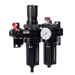 Norgren G 1/4 FRL, Automatic Drain, 40μm Filtration Size - With Pressure Gauge