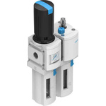 Festo G 1/2 FRL, Manual Drain, 40μm Filtration Size - With Pressure Gauge