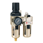 RS PRO G 1/2 Filter Regulator Lubricator, Auto Drain, 25μ Filtration Size