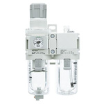SMC G 1/8 FRL Assembly, Auto Drain, 5μm Filtration Size