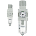 SMC AW Filter Regulator, 5μm, G 1/4, Automatic, Manual