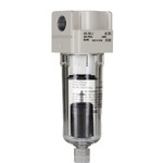 SMC AF series 5μm G 1/4 0.1MPa to 1 MPa, 1.5 MPa Pneumatic Filter with Automatic drain