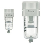 SMC AF series 5μm NPT 1/4 0.1MPa to 1 (Operating) MPa, 1.5 (Proof) MPa Pneumatic Filter with Automatic drain