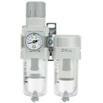 SMC G 1/8 1400L/min Air Filter Regulator Lubricator, 0.5bar to 10 bar, AC Series