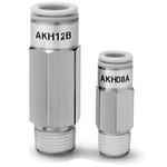 AKH04A-01S | SMC AKH Check Valve R 1/8 Male Inlet, 4mm Tube Outlet, -1 → 10bar