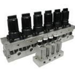 Common supply block for ARM10 manifold regulator series 8mm connection + 3 way control valve