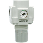 SMC G 1/4, G 3/8 Pneumatic Regulator - 0.05MPa to 0.85MPa, G 1/4 in, 1Mpa max. input, AR30