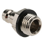 RS PRO Brass Male Pneumatic Quick Connect Coupling, G 1/4 Male Threaded