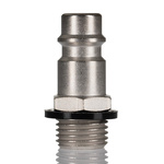 RS PRO Brass, Steel Male Pneumatic Quick Connect Coupling, G 1/4 Male Threaded