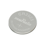 97384015 | Murata CR2025 Button Battery, 3V, 20mm Diameter