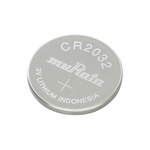 97384022 | Murata CR2032 Button Battery, 3V, 20mm Diameter