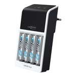 1001-0094-01-520 | Ansmann Battery Charger For NiMH 9V, AA, AAA with EU plug, Batteries Included