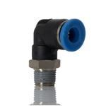 RS PRO Elbow Threaded Adaptor, R 1/8 Male to Push In 6 mm, Threaded-to-Tube Connection Style