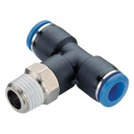 RS PRO Tee Threaded Adaptor, Push In 4 mm to Push In 4 mm, Threaded-to-Tube Connection Style
