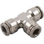 RS PRO Push-in Fitting, Push In 8 mm to Push In 8 mm, Tube-to-Tube Connection Style