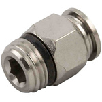 RS PRO Push-in Fitting, Uni 1/2 Male to Push In 8 mm, Threaded-to-Tube Connection Style