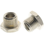 RS PRO 3/8 in Male Nickel Plated Brass Plug Fitting for 9.5mm