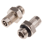 RS PRO Straight Threaded Adaptor, G 1/8 Male to Push In 5 mm, Threaded-to-Tube Connection Style