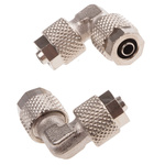 RS PRO 1130 Series Elbow Tube-toTube Adaptor, Push In 6 mm to Push In 6 mm, Tube-to-Tube Connection Style