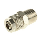 RS PRO Straight Threaded Adaptor, R 1/4 Male to Push In 8 mm, Threaded-to-Tube Connection Style
