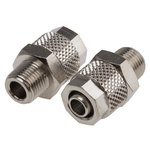 RS PRO Straight Threaded Adaptor, R 1/8 Male to Push In 8 mm, Threaded-to-Tube Connection Style