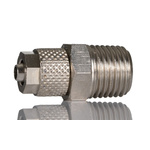 RS PRO Straight Threaded Adaptor, R 1/4 Male to Push In 6 mm, Threaded-to-Tube Connection Style
