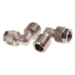 RS PRO Elbow Threaded Adaptor, R 1/4 Male to Push In 8 mm, Threaded-to-Tube Connection Style