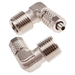 RS PRO Elbow Threaded Adaptor, R 1/8 Male to Push In 4 mm, Threaded-to-Tube Connection Style