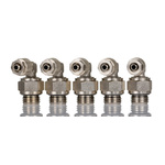 RS PRO Elbow Threaded Adaptor, G 1/4 Male to Push In 6 mm, Threaded-to-Tube Connection Style