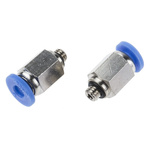 RS PRO Straight Threaded Adaptor, M5 Male to Push In 4 mm, Threaded-to-Tube Connection Style
