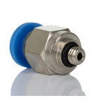 RS PRO Straight Threaded Adaptor, M5 Male to Push In 6 mm, Threaded-to-Tube Connection Style
