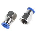 RS PRO Straight Threaded Adaptor, R 1/4 to Push In 8 mm, Threaded-to-Tube Connection Style
