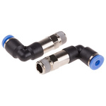 RS PRO Elbow Threaded Adaptor, R 1/8 Male to Push In 4 mm, Threaded-to-Tube Connection Style