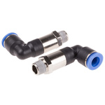 RS PRO Elbow Threaded Adaptor, R 1/4 Male to Push In 10 mm, Threaded-to-Tube Connection Style