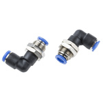 RS PRO Bulkhead Tube-to-Tube Adaptor, Push In 8 mm to Push In 8 mm, Tube-to-Tube Connection Style