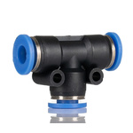 RS PRO Tee Tube-to-Tube Adaptor Push In 10 mm, Push In 10 mm to Push In 10 mm, Tube-to-Tube Connection Style