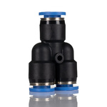 RS PRO Y Tube-to-Tube Adaptor, Push In 8 mm to Push In 8 mm, Tube-to-Tube Connection Style