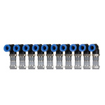 RS PRO Elbow Threaded Adaptor, R 1/4 Male to Push In 8 mm, Threaded-to-Tube Connection Style