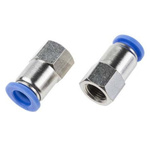 RS PRO Straight Threaded Adaptor, R 3/8 to Push In 8 mm, Threaded-to-Tube Connection Style