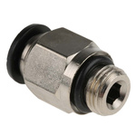 RS PRO Push-in Fitting, G 1/8 Male to Push In 6 mm, Threaded-to-Tube Connection Style