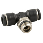 RS PRO Push-in Fitting, Push In 8 mm to Push In 8 mm, Threaded-to-Tube Connection Style