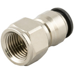 RS PRO Push-in Fitting, G 3/8 Female to Push In 10 mm, Threaded-to-Tube Connection Style