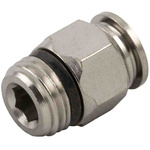 RS PRO Push-in Fitting, Uni 1/4 Male to Push In 4 mm, Threaded-to-Tube Connection Style