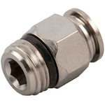 RS PRO Push-in Fitting, Uni 1/4 Male to Push In 12 mm, Threaded-to-Tube Connection Style