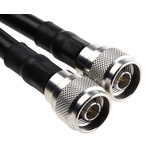 Radiall Male N Type to Male N Type Coaxial Cable, 3m, RG213 Coaxial, Terminated