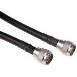 Radiall Male N Type to Male N Type Coaxial Cable, 1m, RG214 Coaxial, Terminated