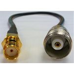 Mobilemark CA12/195 Series Female SMA to Female TNC Coaxial Cable, 30cm, RF195 Coaxial, Terminated