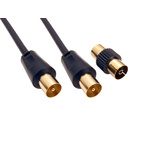 RS PRO Male TV Aerial Connector to Male TV Aerial Connector Coaxial Cable, 40m, RF Coaxial, Terminated